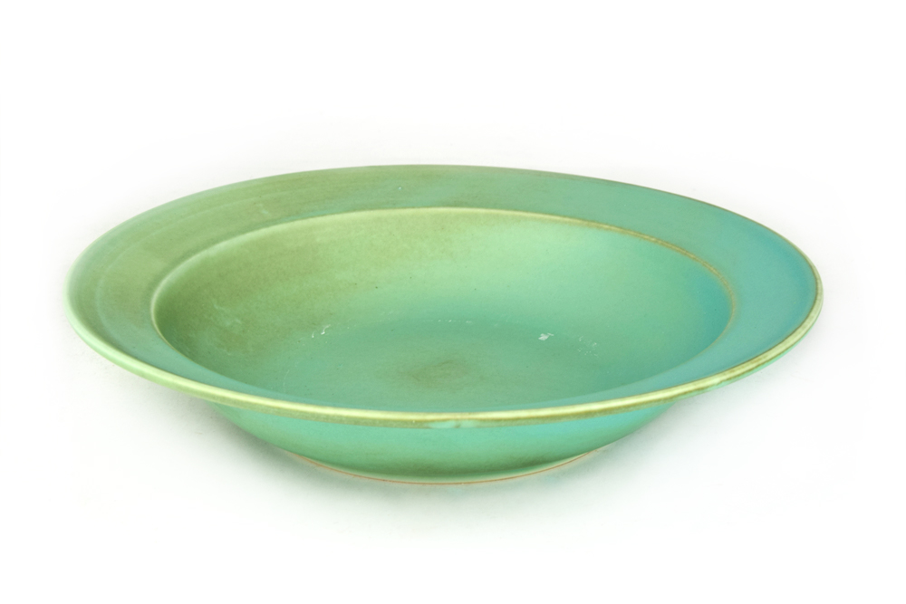 Farfurie adâncă margine largă 21.5 cm albastră verde MIJ