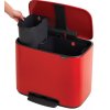 Coș cu pedală BO 11 + 23 l, roșu, Brabantia