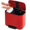 Coș cu pedală BO 11 + 23 l, roșu, Brabantia