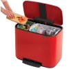 Coș cu pedală BO 11 + 23 l, roșu, Brabantia
