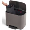 Coș cu pedală BO 11 + 23 l, platină, Brabantia
