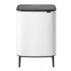 Coș de gunoi cu capac sensibil la atingere BO HI 2 x 30 l, alb, Brabantia