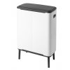 Coș de gunoi cu capac sensibil la atingere BO HI 2 x 30 l, alb, Brabantia
