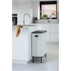 Coș de gunoi cu capac sensibil la atingere BO HI 2 x 30 l, alb, Brabantia
