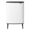 Coș de gunoi cu capac sensibil la atingere BO HI 2 x 30 l, alb, Brabantia