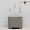 Coș de gunoi cu pedală Bo Brabantia gri mineral 36 l