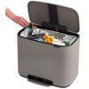 Coș de gunoi cu pedală Bo Brabantia gri mineral 36 l