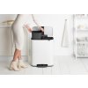 Coș cu pedală BO 2 x 30 l, alb, Brabantia