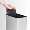 Coș de gunoi sensibil la atingere BO 3 x 11 l, oțel mat, Brabantia