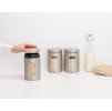 Borcan depozitare pentru bucătărie WINDOW CANISTER, set de 3 buc, 1,4 l, șampanie, Brabantia