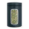 Borcan de depozitare pentru bucătărie WINDOW CANISTER 1,4 l, negru mat, Brabantia