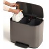 Coș cu pedală BO 3 x 11 l, platină, Brabantia