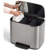 Coș cu pedală BO 3 x 11 l, oțel mat, Brabantia