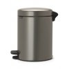 Coș cu pedală NEWICON 5 l, platină, Brabantia