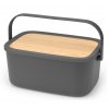 Coș de pâine cu tocător, 39,5 cm, gri, Brabantia