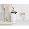 Coș de rufe 60 l, cu capac din plastic, alb, Brabantia