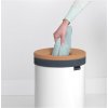 Coș de rufe 35 l, cu capac de plută, alb, Brabantia