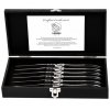 Set cuțite pentru friptură LUXURY, 6 buc, negru, mâner de abanos, Laguiole