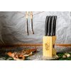 Set cuțite pentru friptură PREMIUM, 6 buc, cu bloc, negru, Laguiole