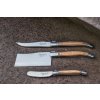 Set cuțite pentru brânză LAGUIOLE LUXURY, 3 buc, set cadou, mânere din lemn de măslin, Laguiole
