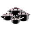 Set de vase FUSIONTEC FUNCTIONAL, 4 buc, negru, WMF