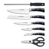 Set bloc de cuțite CLASSIC IKON , 8 buc, cu dispozitiv de honuit și foarfecă, negru, Wüsthof