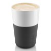 Thermo căni pentru cafenea latte 360 ml 2 bucăți carbon negru Eva Taklo