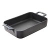Farfurie pentru cuptor BELLE CUISINE 1,7 l, dreptunghiular, negru mat, porțelan, REVOL