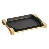 Tavă de servire din fontă cu lemn de 33 x 23 cm Staub
