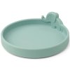Farfurie pentru copii PEEKABOO ELPHEE, 16 cm, albastru, silicon, Done by Deer