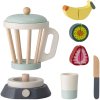 Set blender de jucărie LENE, 6 buc, alb, lemn Bloomingville