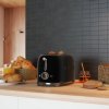 Toaster TSF01BLMEU, 2 felii, negru mat, Smeg