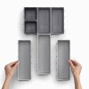 Organizator pentru sertar BLOX 85199, 7 buc, gri, Joseph Joseph