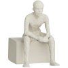 Sculptură de decorare a casei THE REFLECTIVE ONE 14 cm, alb, gresie, Kähler