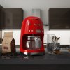 Aparat de cafea cu filtru 50'S STYLE DCF02RDEU, roșu, Smeg