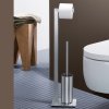 Suport hârtie igienică și perie WC LINEA 72 cm, mată, din oțel inoxidabil, Zack