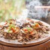 Grătar cu cărbune M 38 cm, + masă mobilă + ConvEGGtor + greblă, Big Green Egg