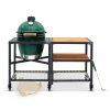 Grătar cu cărbune M 38 cm, + masă mobilă + ConvEGGtor + greblă, Big Green Egg