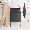 Coș de gunoi Touch top BO TOUCH BIN 36 l, gri confident, oțel, Brabantia