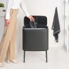 Coș de gunoi Touch top BO TOUCH BIN 36 l, gri confident, oțel, Brabantia