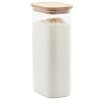 Borcan de depozitare pentru bucătărie PKV-069 1,8 l, sticlă/bambus, Pebbly