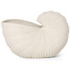 Ghiveci de flori SHELL VASO 31 cm, alb, gresie, ferm LIVING