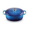 224034 kastrol signature 29 cm 4 7 l ovalny azure litina le creuset