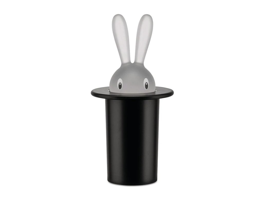 Držalo za zobotrebce MAGIC BUNNY, črna, Alessi
