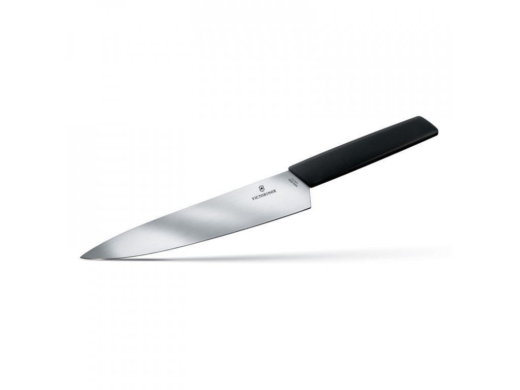 Kuharski nož SWISS MODERN, 22 cm, črne barve, Victorinox