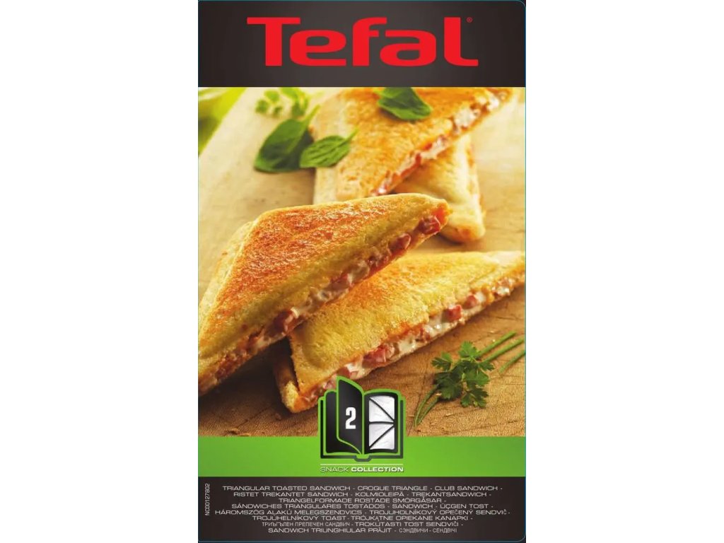 Trikotna plošča za sendviče SNACK COLLECTION XA800212, set 2 kosov, Tefal