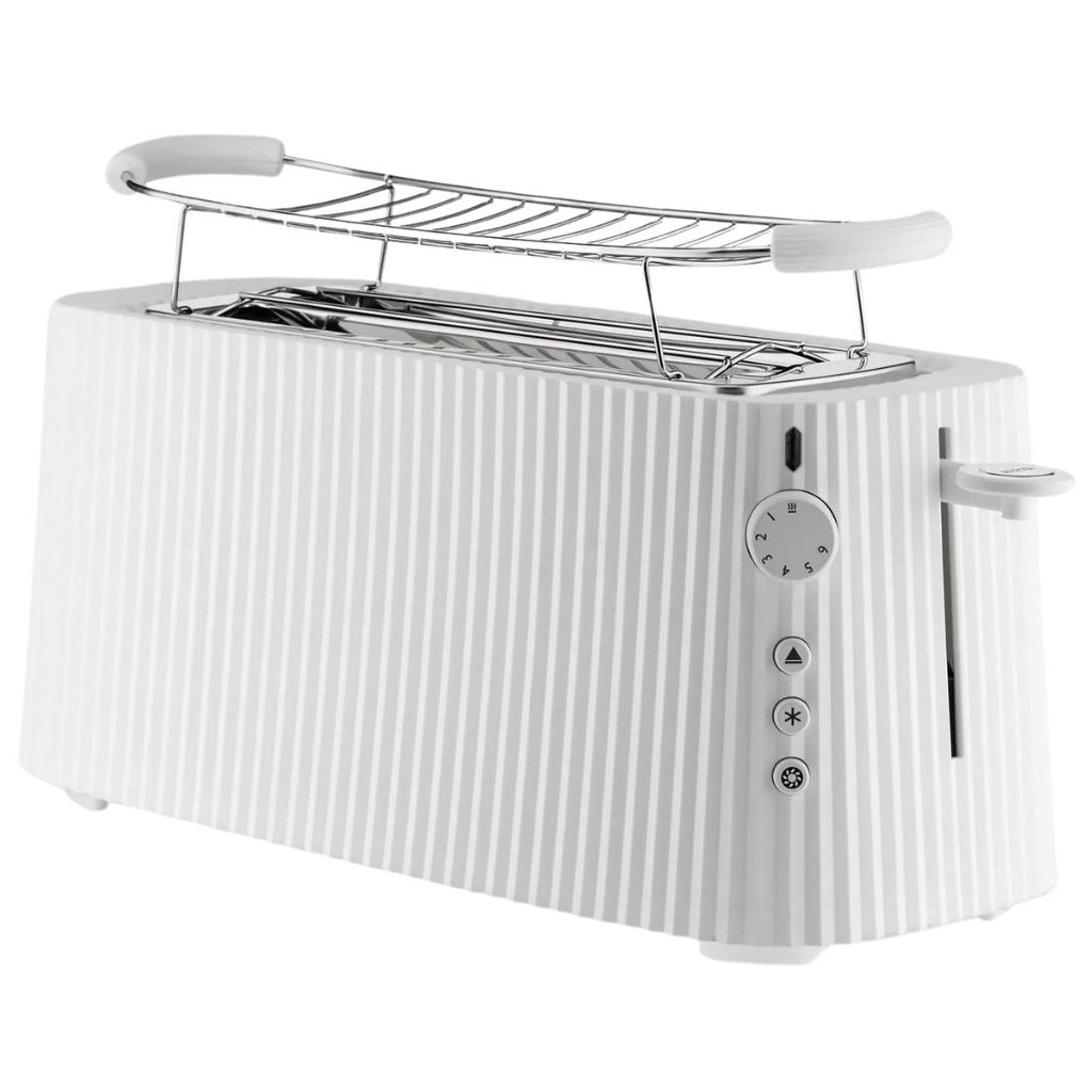 Opekač kruha PLISSÉ XXL 46 cm, bela, plastika, Alessi