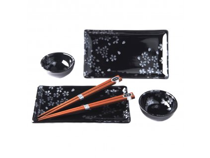 Sushi set BLACK SAKURA, 6 kosov, MIJ
