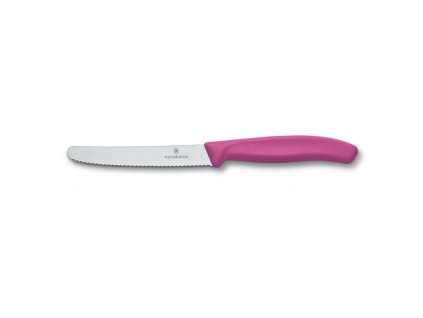 Nož za paradižnik, 11 cm, roza barve, Victorinox