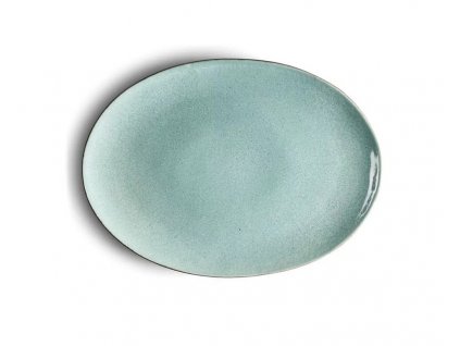 Ovalna servirna skleda Bitz siva/svetlo modra 45x34 cm